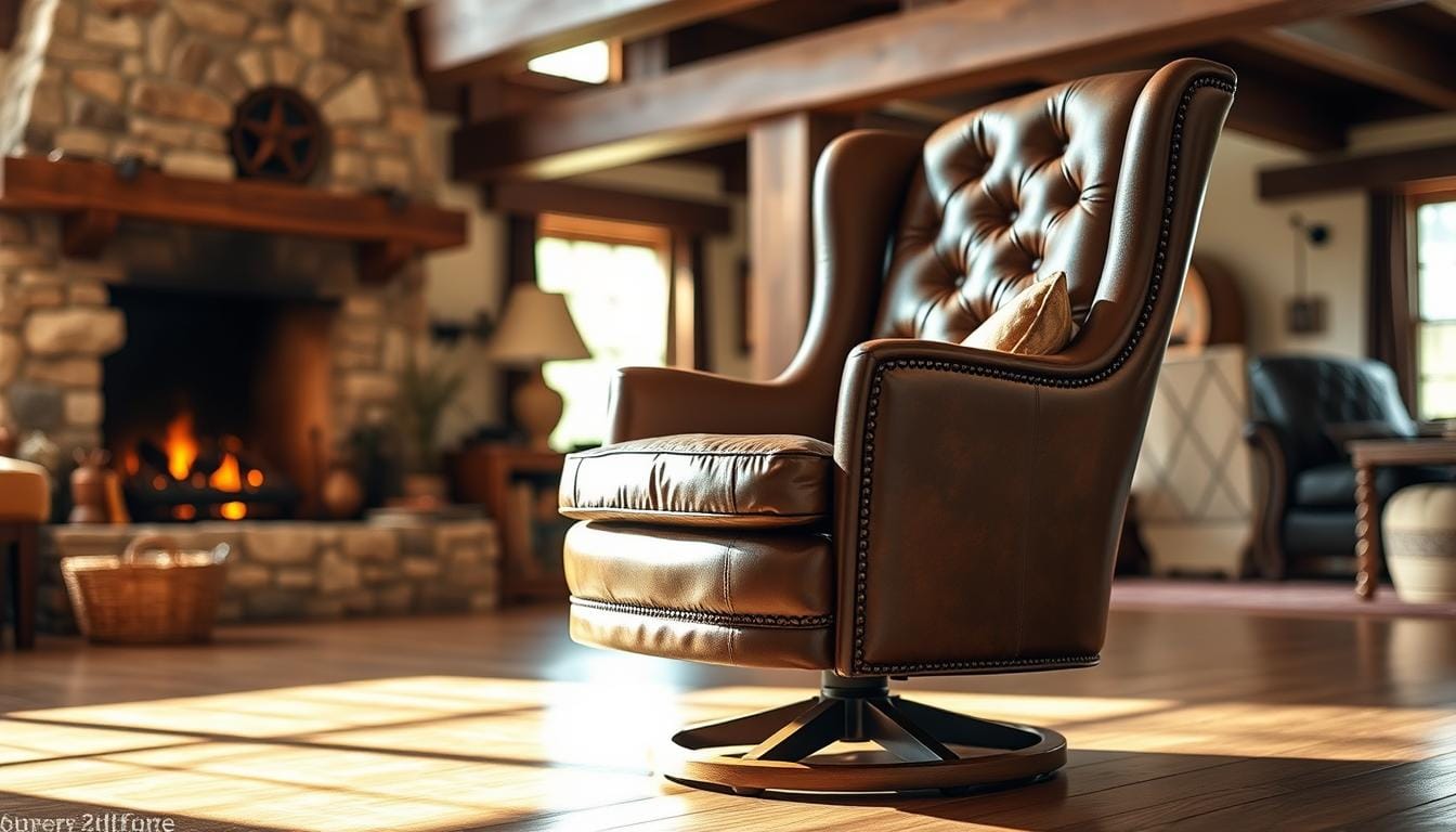 barrel swivel rocker chair