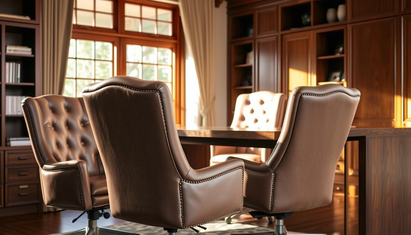 desk chair tufted