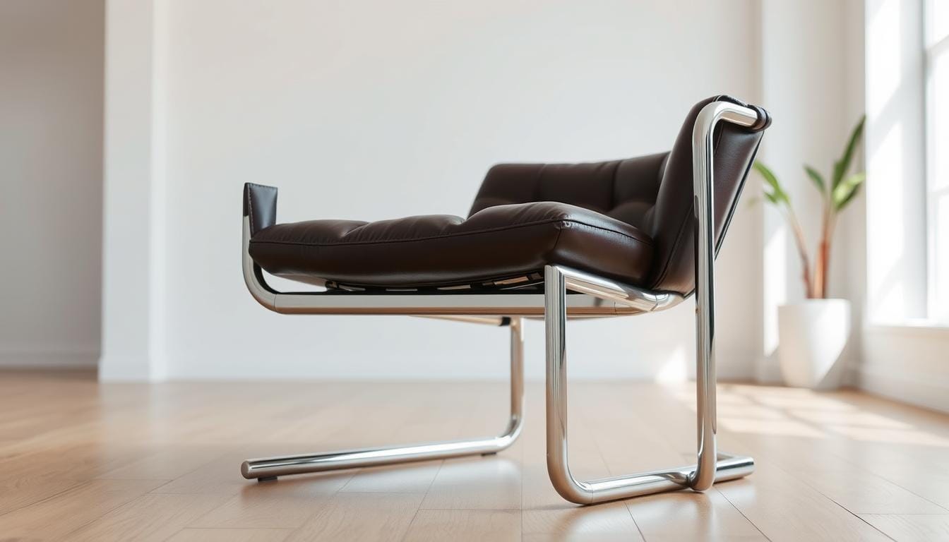 leather chrome chair
