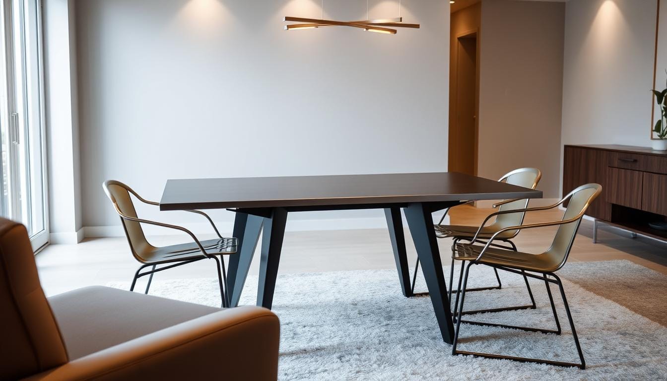 metal table and chair