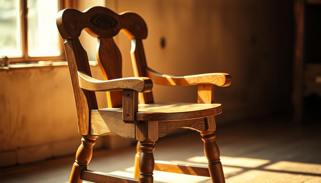 vintage childs wooden chair