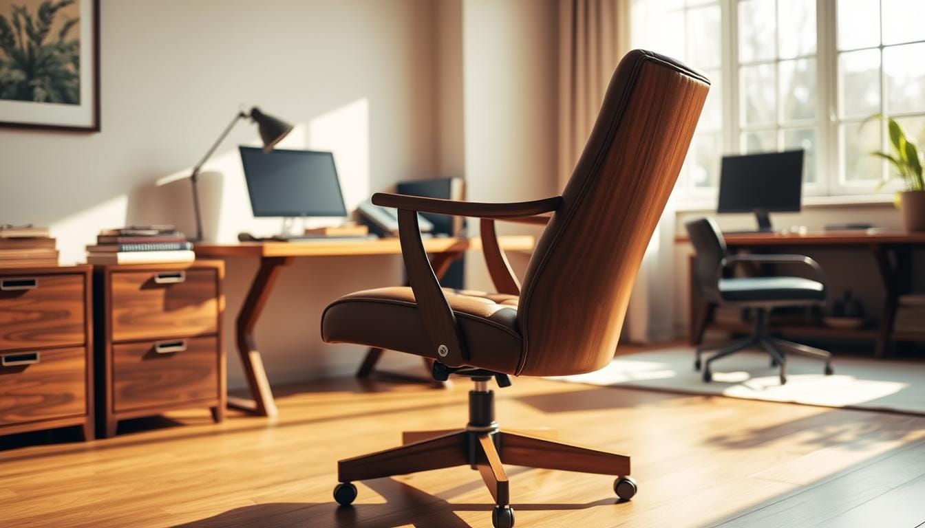 walnut desk chair