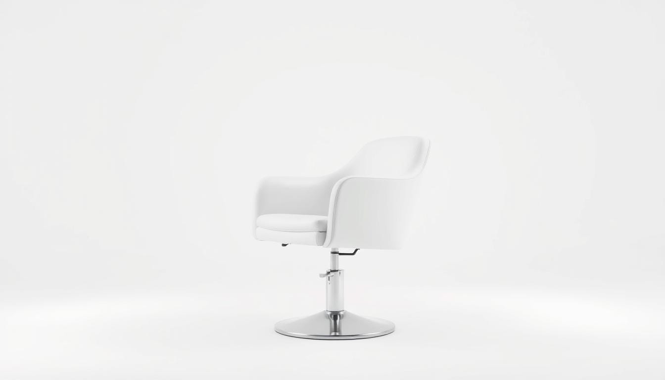 white salon chair