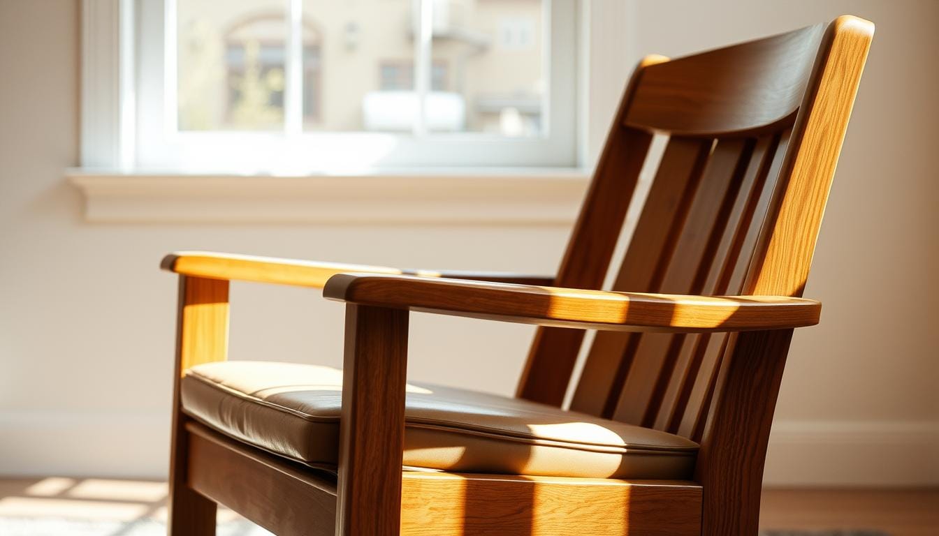 wooden easy chair
