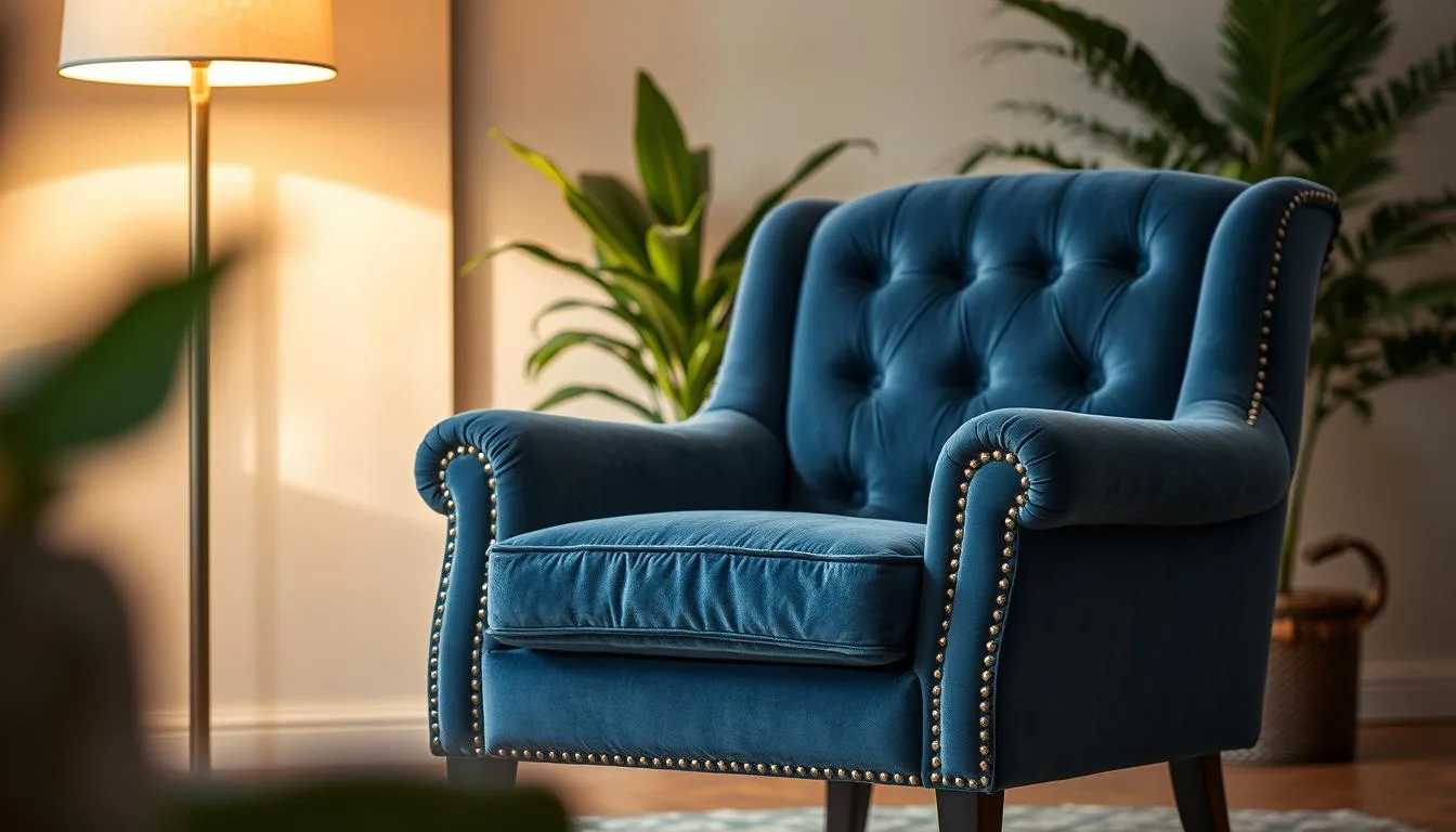 Read more about the article Elevate Your Space with the Blue Gray Chair