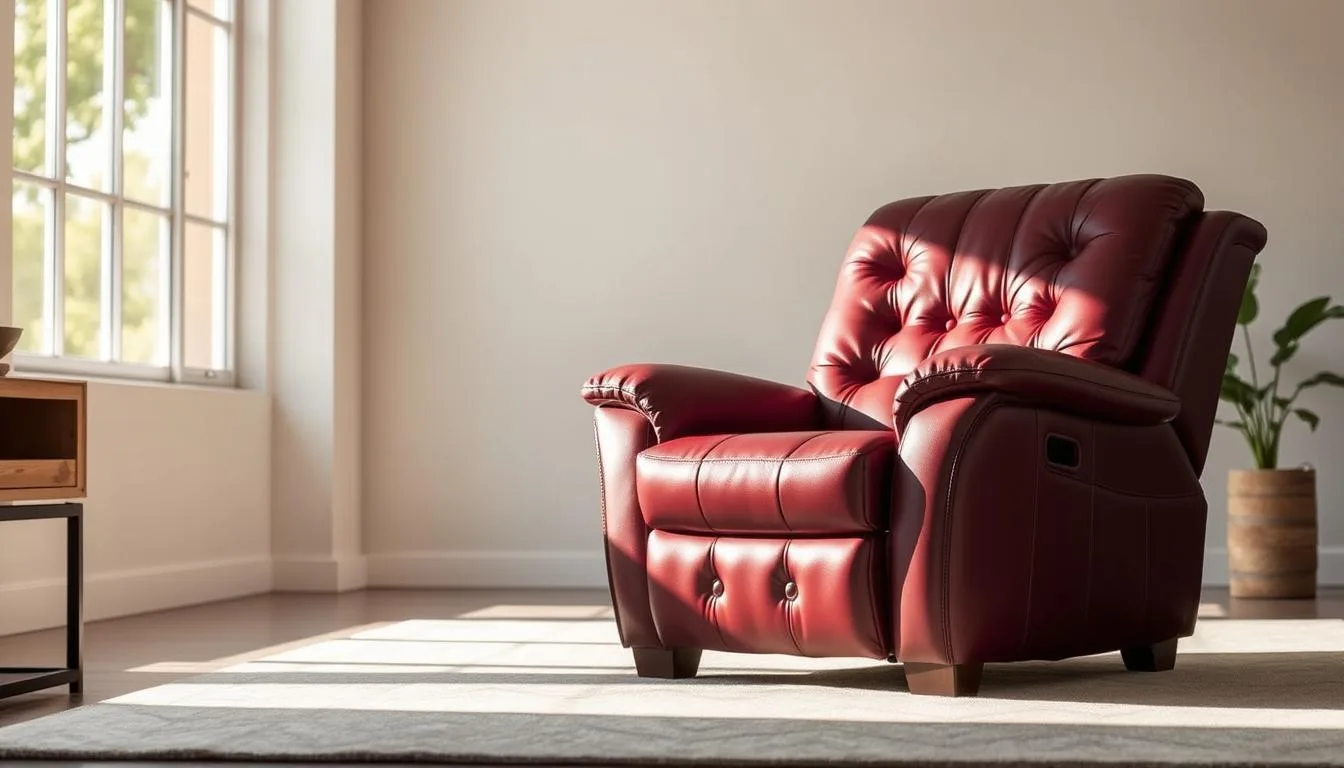 burgundy recliner chair