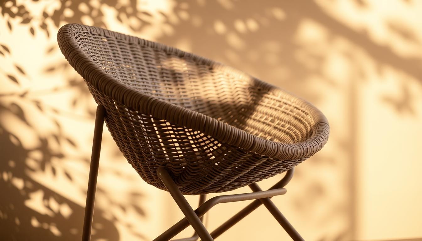 foldable wicker chair