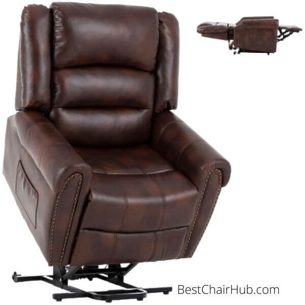 Mecor Lift Chair Recliner Dual Motor PU Leather Power Lift Recliner for Elderly